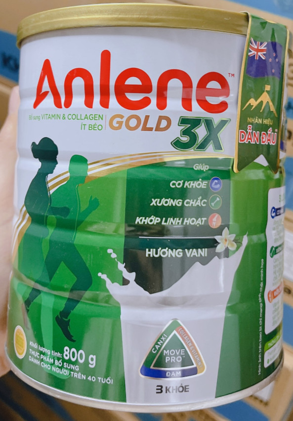 Sữa bột Anlene GOLD 3X hộp lon 800G trên 40 tuổi